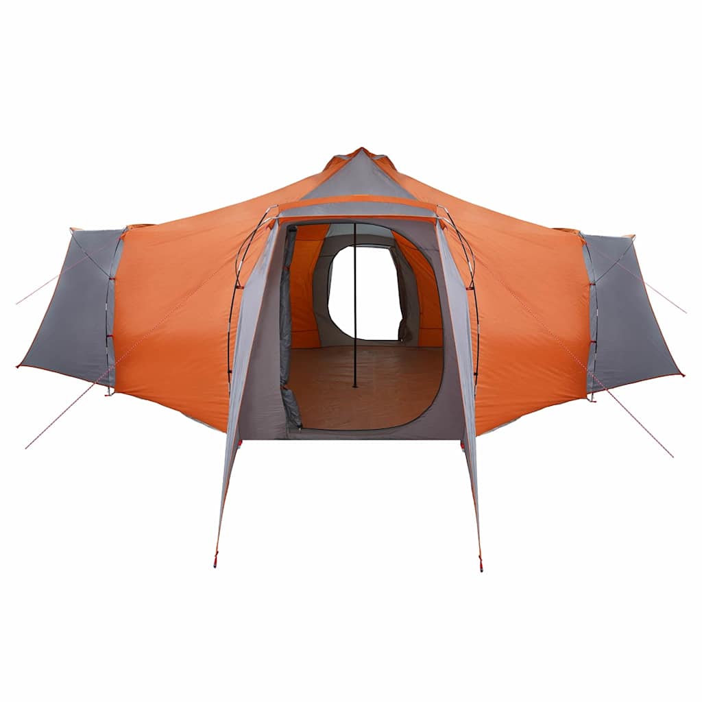Tipi šator s krovom Siva i narančasta 492 x 492 x 275 cm taft