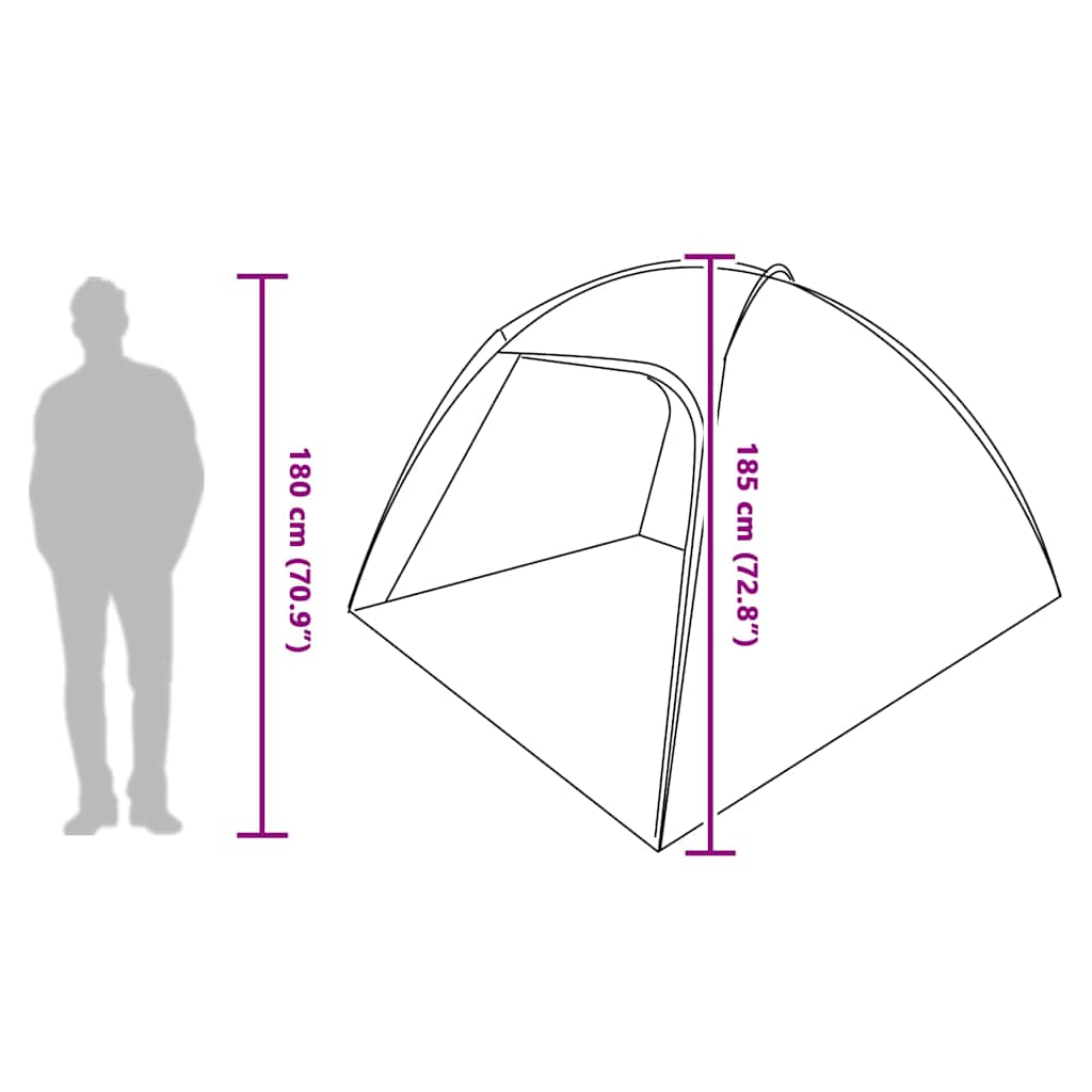 Kabinski šator s krovom Zelena 370 x 230 x 185 cm taft