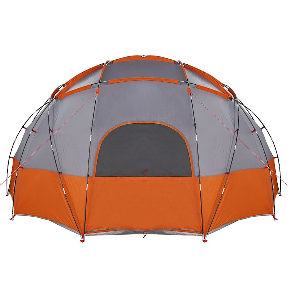Šator s kupolom Siva i narančasta 475 x 475 x 235 cm taft