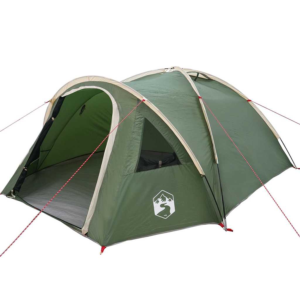 Kamping šator s krovom Zelena 308 x 268 x 130 cm Poliester