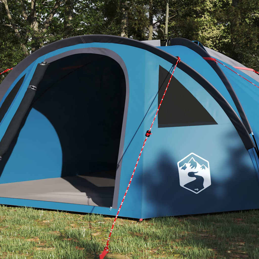 Kamping šator s krovom Plava 308 x 268 x 130 cm Poliester