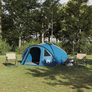 Kamping šator s krovom Plava 308 x 268 x 130 cm Poliester