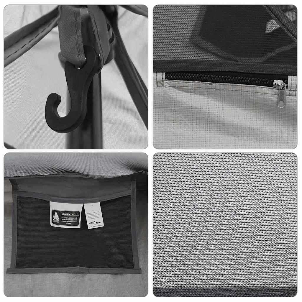 Unutarnji šator s krovom Crna 240 x 160 x 133 cm Mrežast