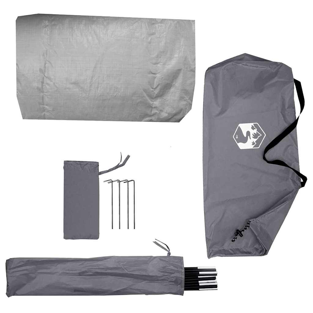 Šator s krovom s pohranom Siva i crna 236 x 108 x 120 cm