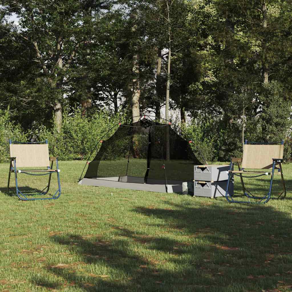 Šator s krovom s pohranom Siva i crna 236 x 108 x 120 cm