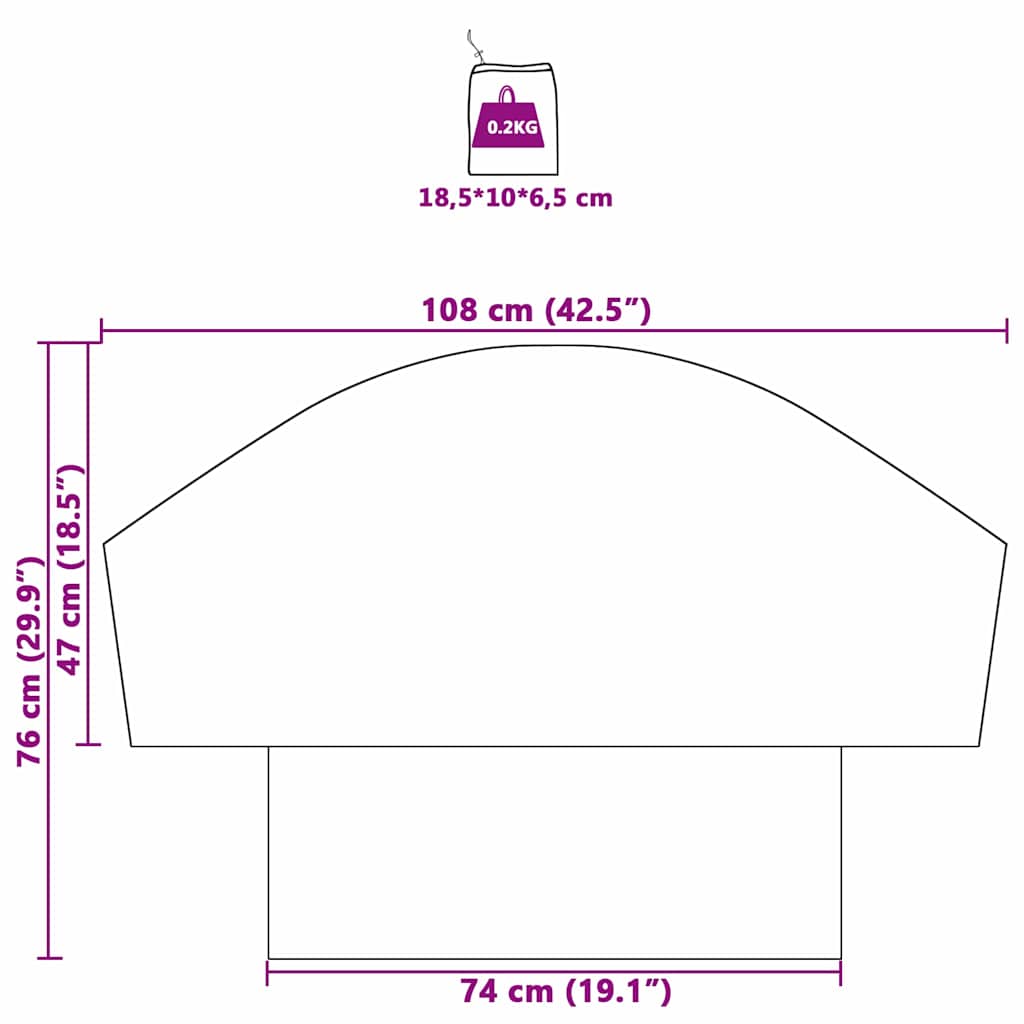 Poklopac kotača Crna i Plava 108 x 76 cm oxford