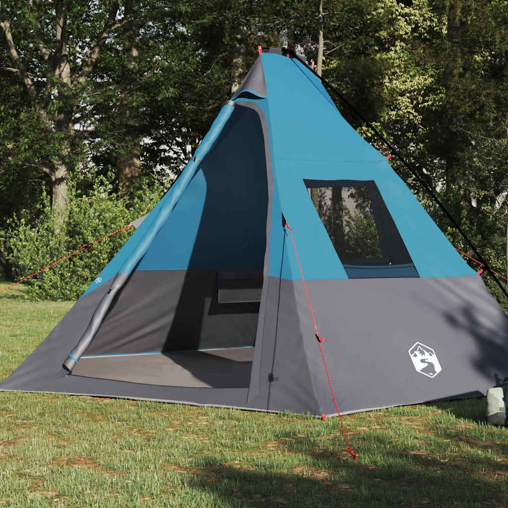 Tipi šator s krovom s pohranom Plava 383 x 338 x 217 cm taft
