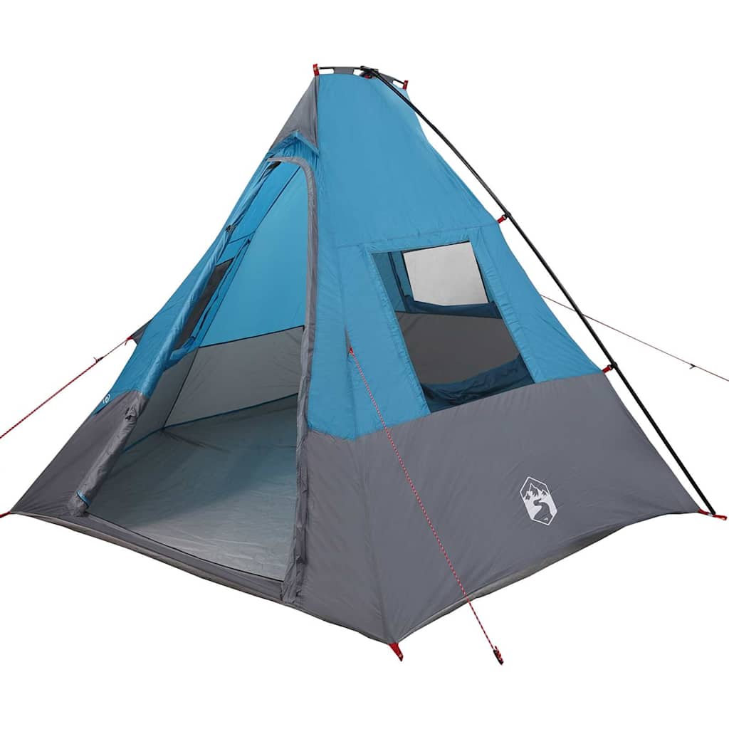 Tipi šator s krovom s pohranom Plava 383 x 338 x 217 cm taft