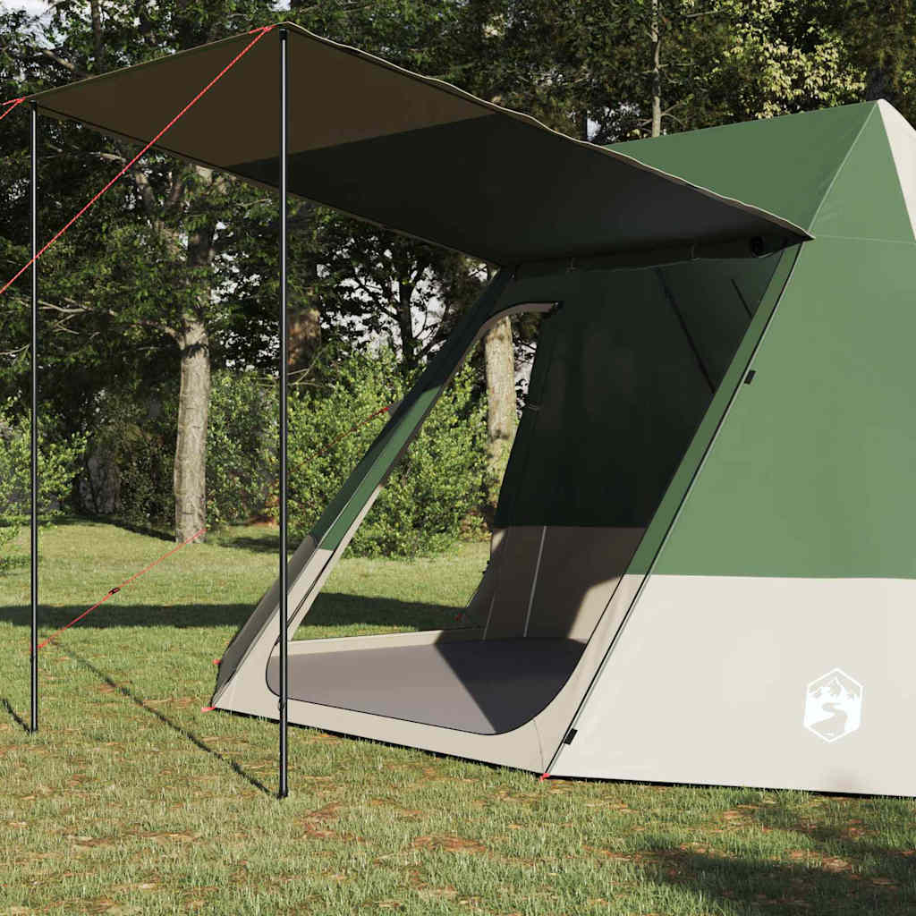 Kamping šator s krovom Zelena 482 x 360 x 227 cm taft