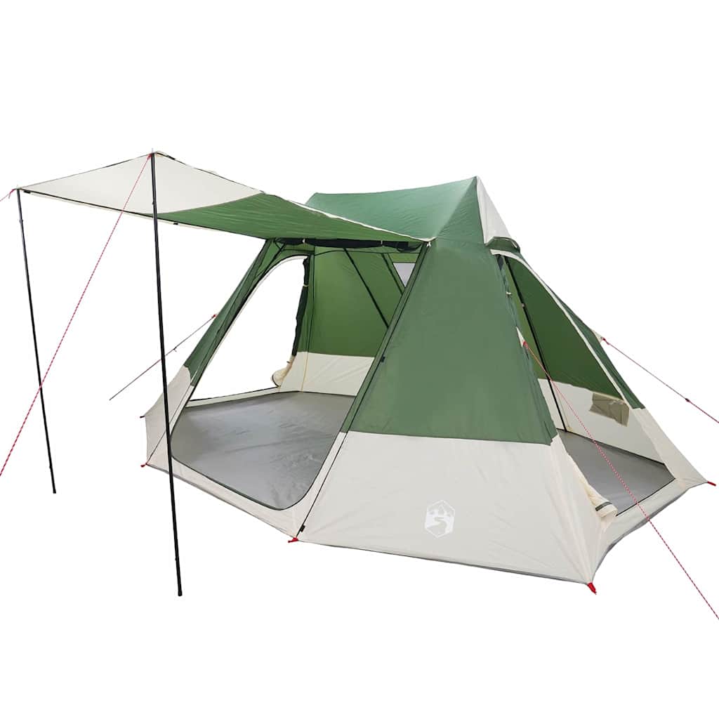 Kamping šator s krovom Zelena 482 x 360 x 227 cm taft