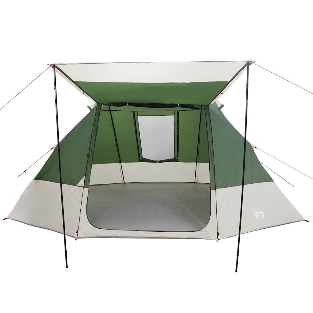 Kamping šator s krovom Zelena 482 x 360 x 227 cm taft