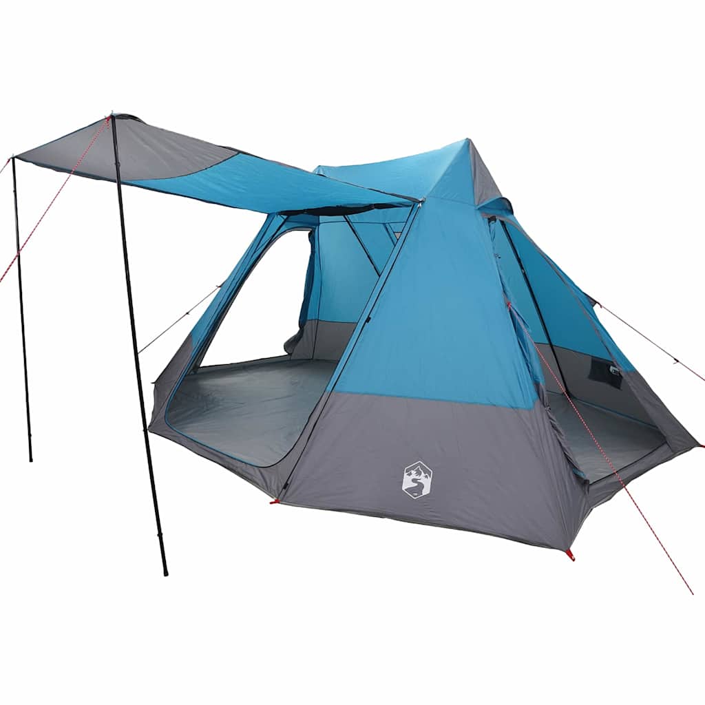 Kamping šator s krovom s pohranom Plava 482 x 360 x 227 cm taft