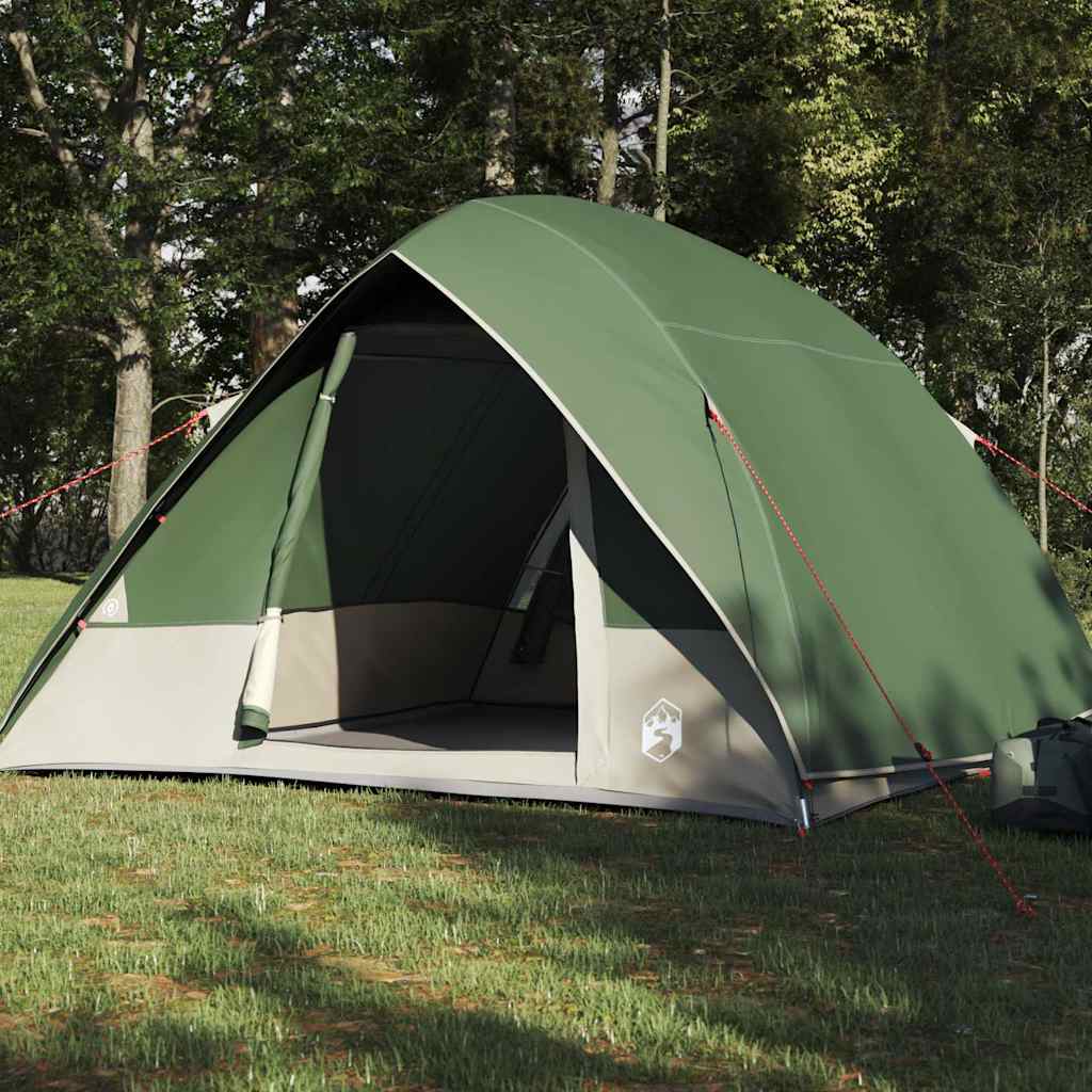 Kamping šator s krovom Zelena 275 x 230 x 140 cm taft