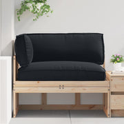 Set jastučića za palete 3 pcs Crna Oxford tkanina