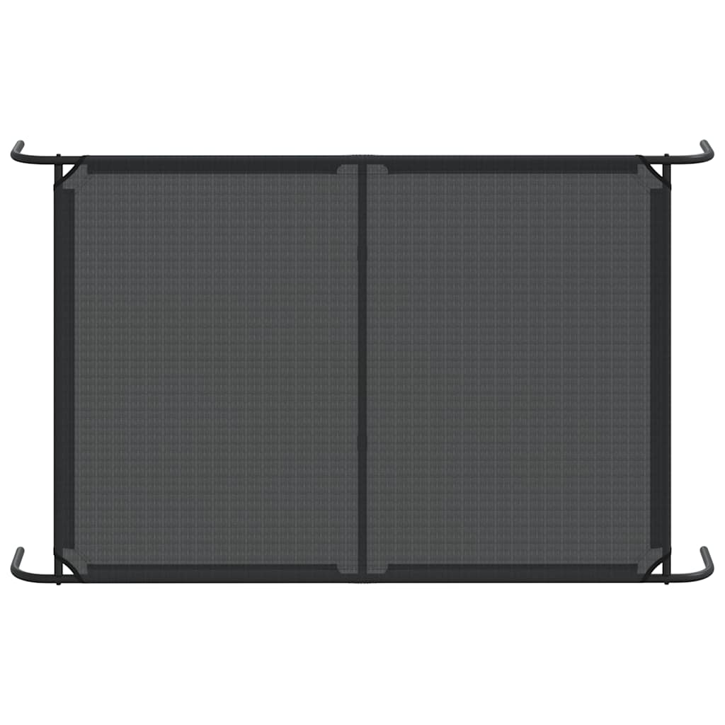 Povišeni krevet za pse crni 150x90x20 cm tekstil i čelik