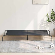 Povišeni krevet za pse crni 150x90x20 cm tekstil i čelik