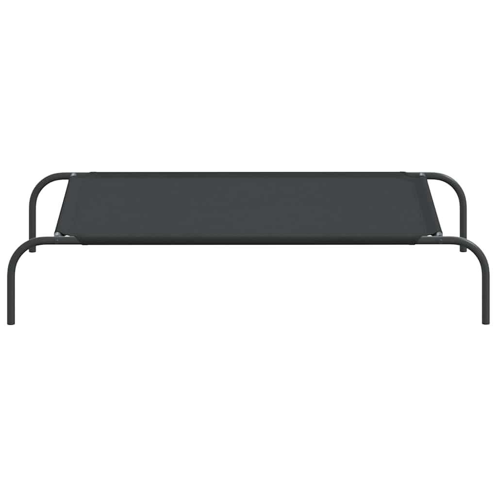 Povišeni krevet za pse crni 110x65x20 cm Oxford tkanina i čelik