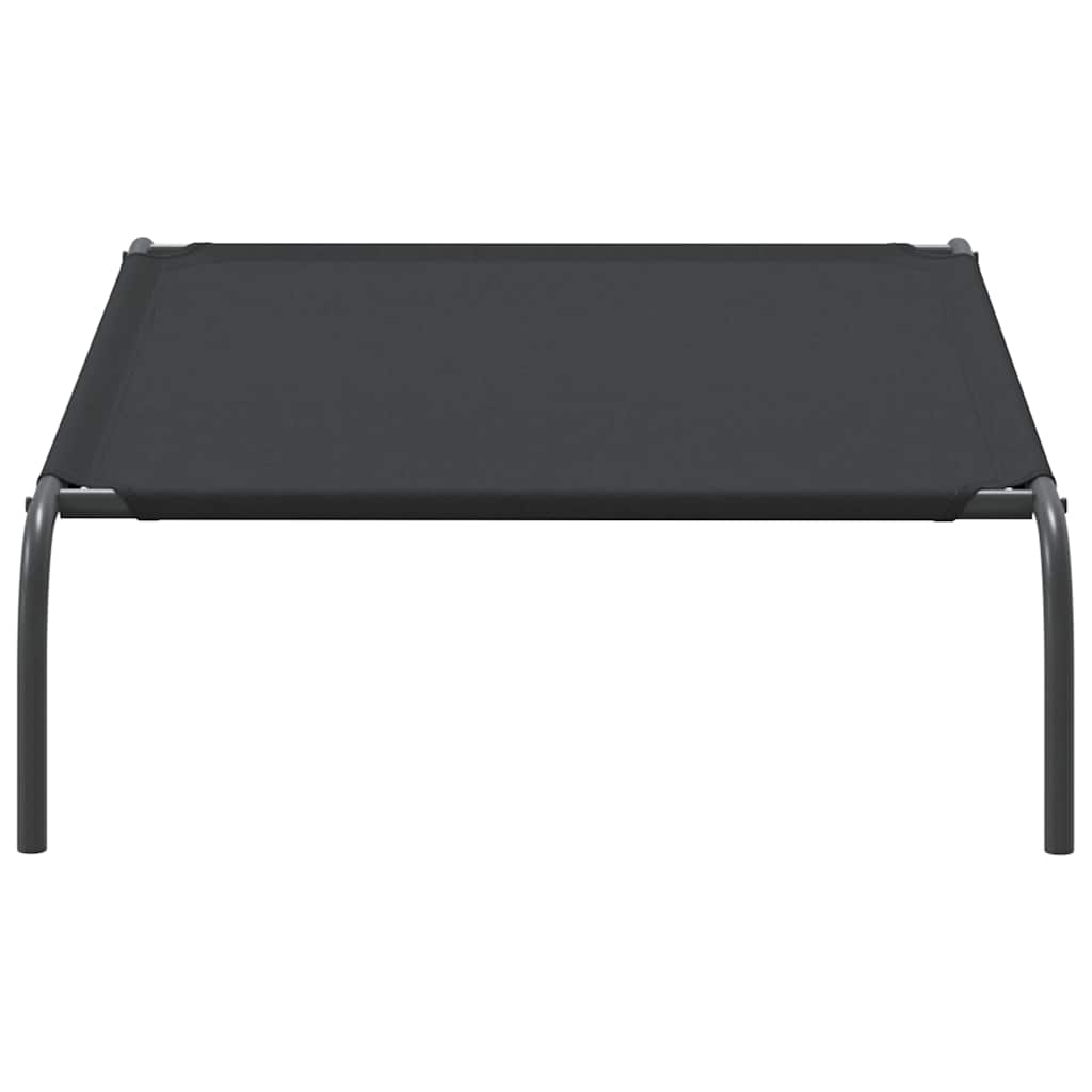 Povišeni krevet za pse crni 110x65x20 cm Oxford tkanina i čelik