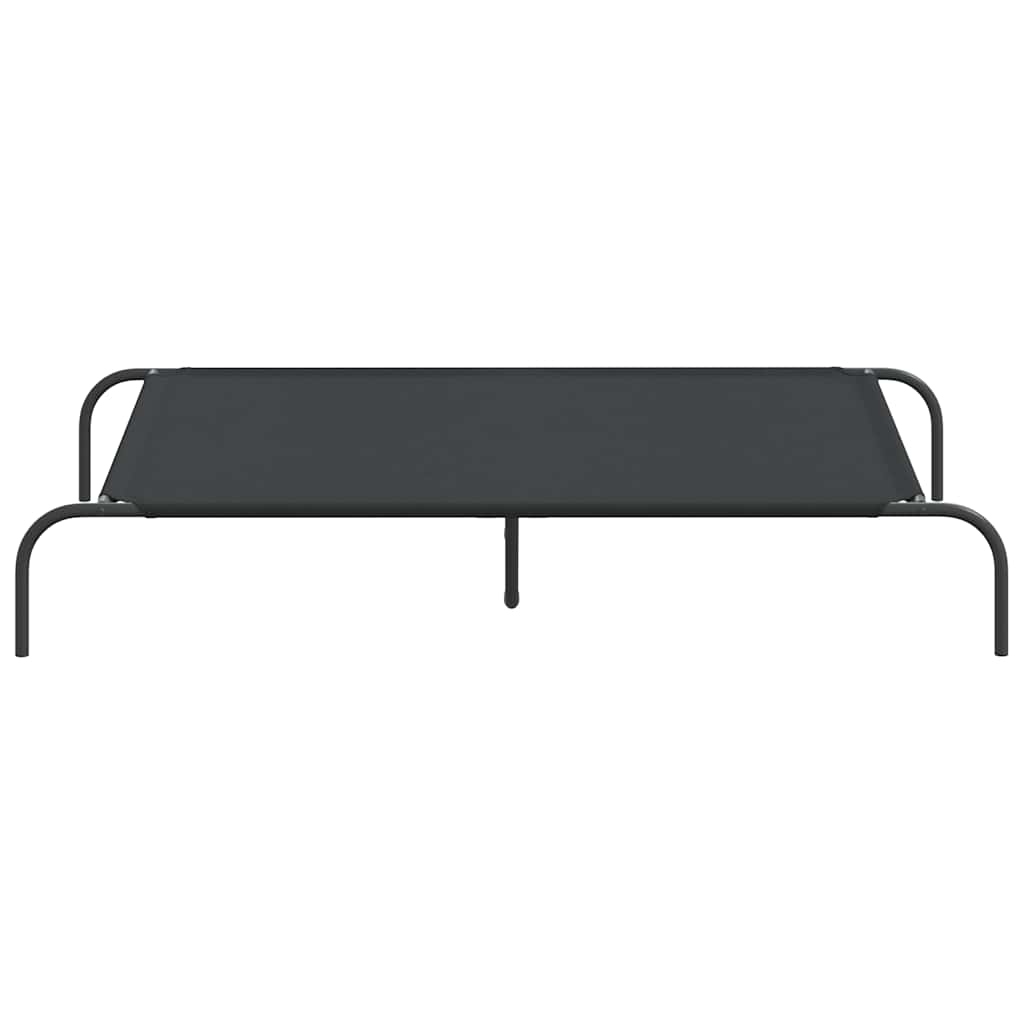 Povišeni krevet za pse crni 130x80x20 cm Oxford tkanina i čelik