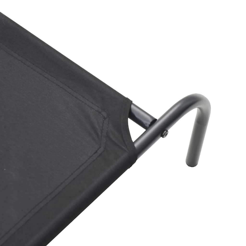 Povišeni krevet za pse crni 130x80x20 cm Oxford tkanina i čelik