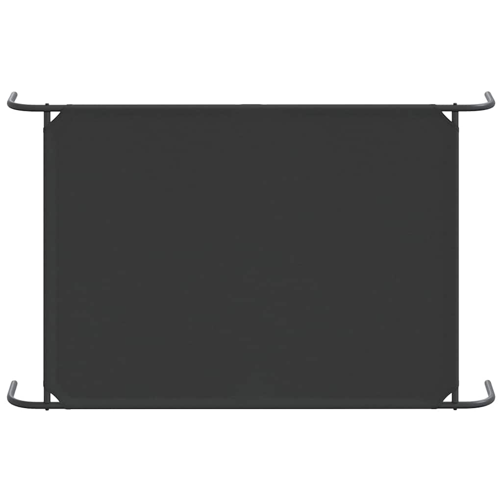 Povišeni krevet za pse crni 150x90x20 cm Oxford tkanina i čelik