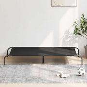 Povišeni krevet za pse crni 150x90x20 cm Oxford tkanina i čelik