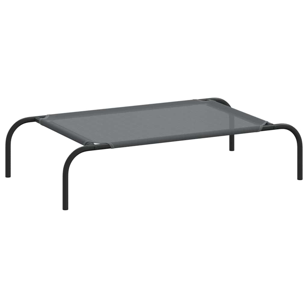 Povišeni krevet za pse sivi 90x50x20 cm tekstil i čelik