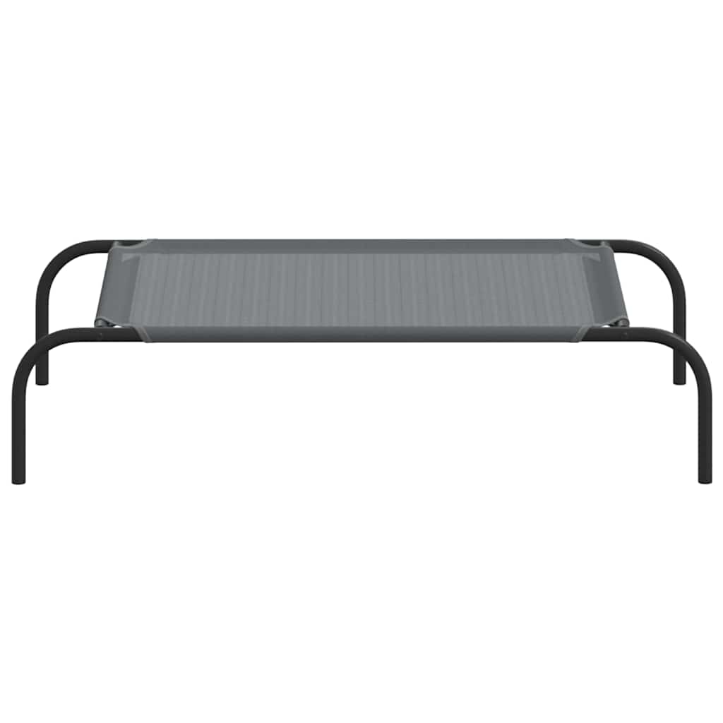 Povišeni krevet za pse sivi 90x50x20 cm tekstil i čelik