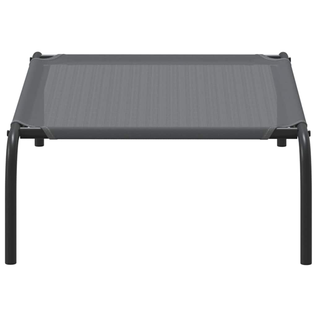 Povišeni krevet za pse sivi 90x50x20 cm tekstil i čelik