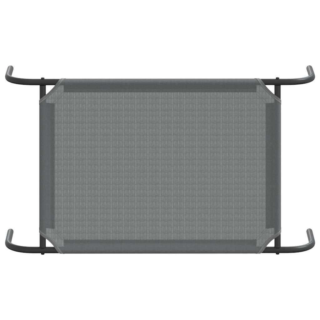 Povišeni krevet za pse sivi 90x50x20 cm tekstil i čelik