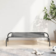 Povišeni krevet za pse sivi 90x50x20 cm tekstil i čelik
