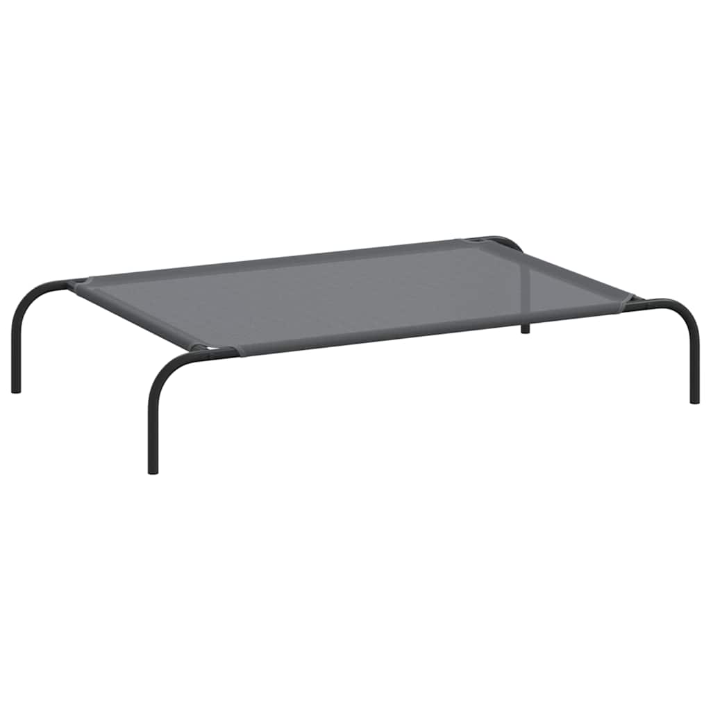 Povišeni krevet za pse sivi 110x65x20 cm tekstil i čelik