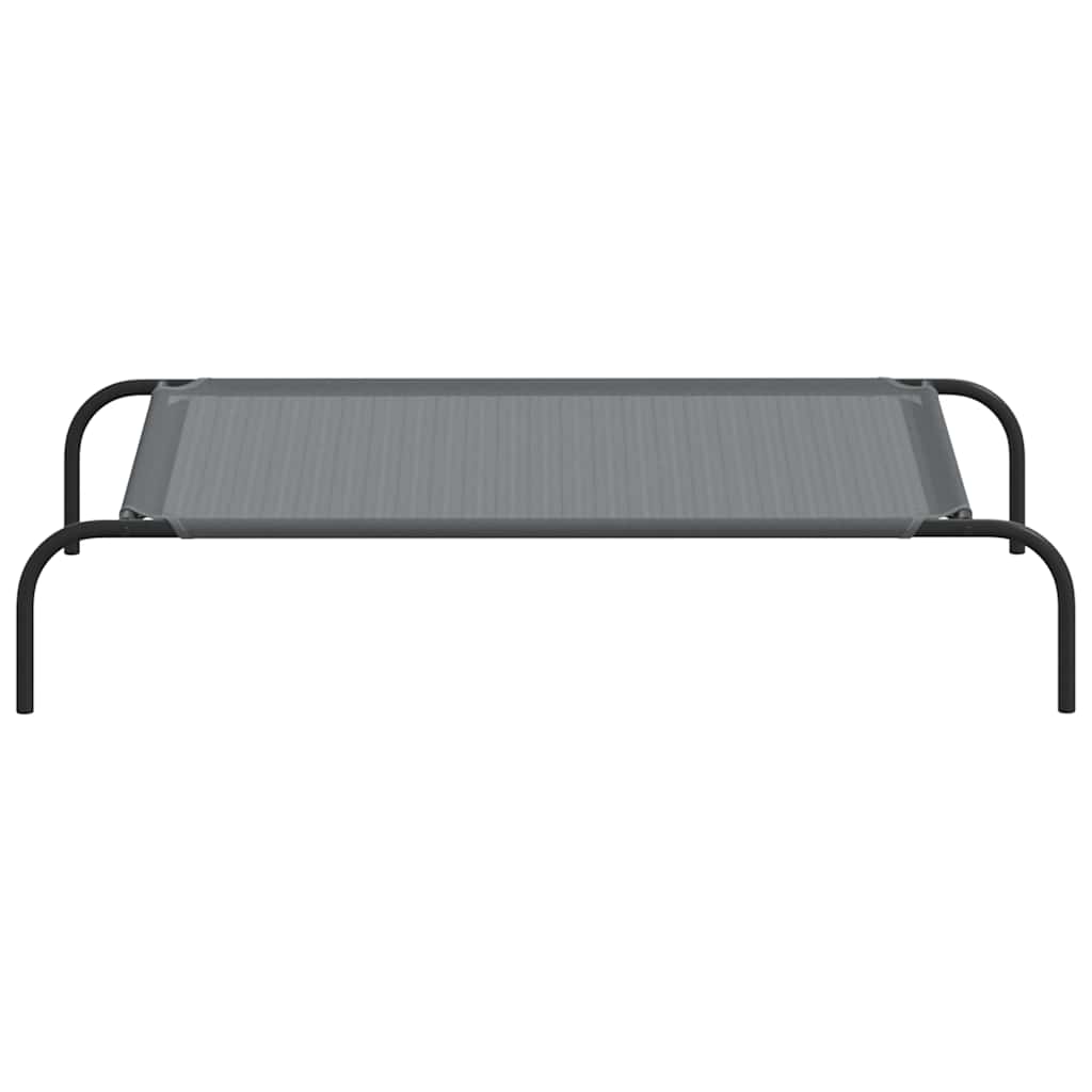 Povišeni krevet za pse sivi 110x65x20 cm tekstil i čelik