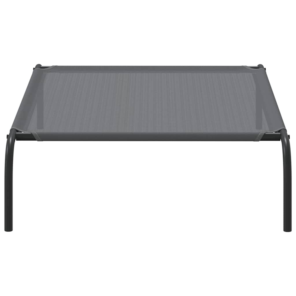 Povišeni krevet za pse sivi 110x65x20 cm tekstil i čelik