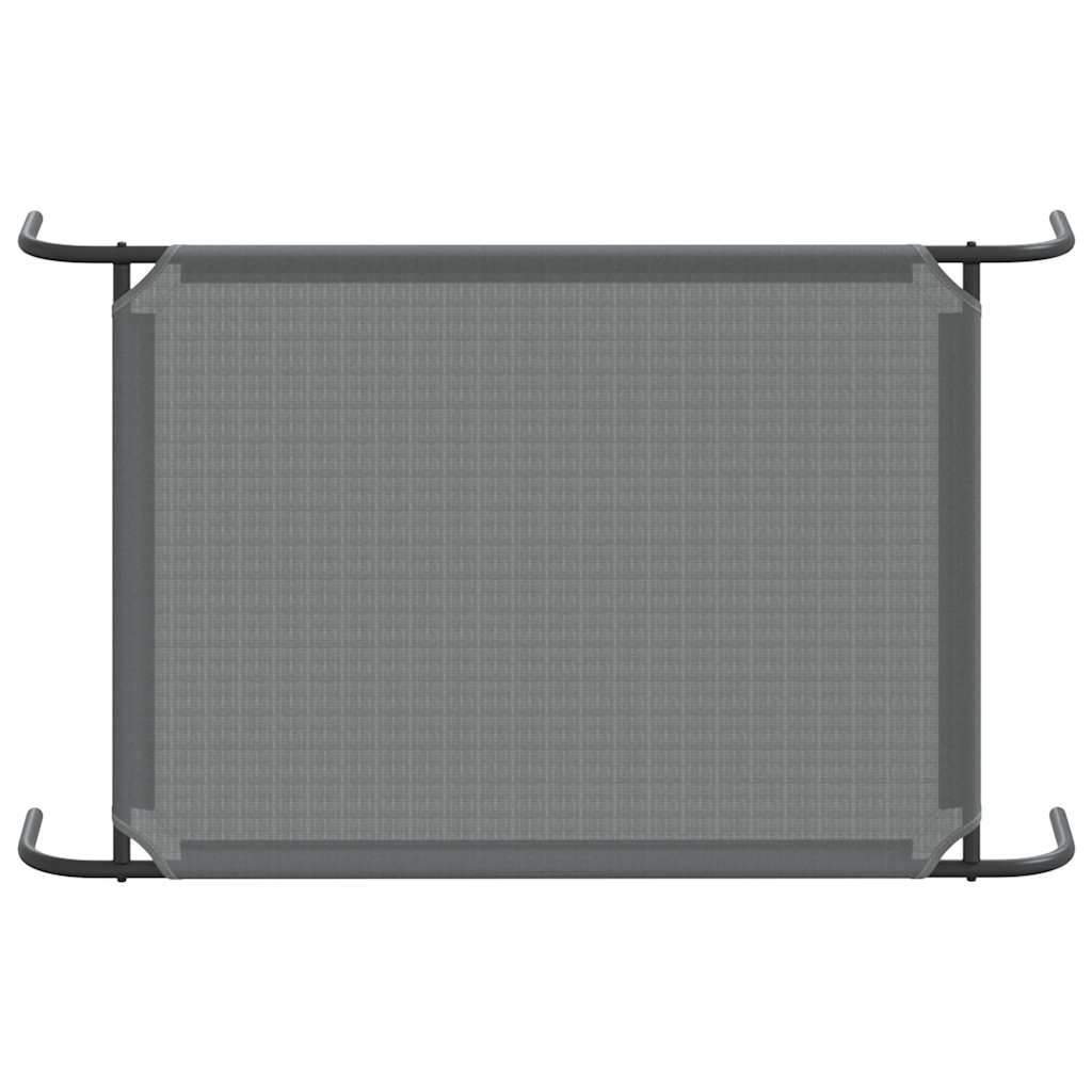 Povišeni krevet za pse sivi 110x65x20 cm tekstil i čelik