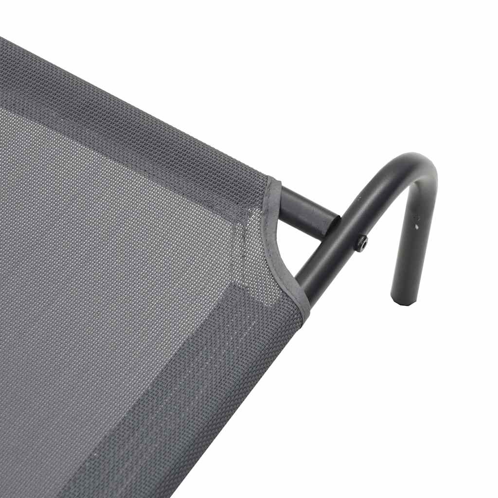Povišeni krevet za pse sivi 110x65x20 cm tekstil i čelik