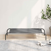 Povišeni krevet za pse sivi 110x65x20 cm tekstil i čelik