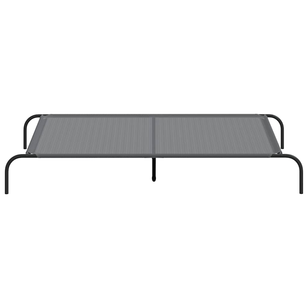 Povišeni krevet za pse sivi 150x90x20 cm tekstil i čelik