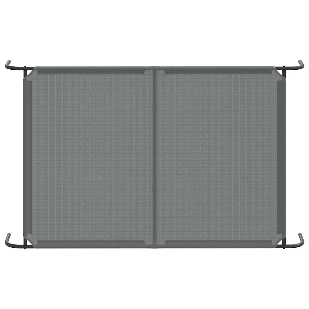 Povišeni krevet za pse sivi 150x90x20 cm tekstil i čelik