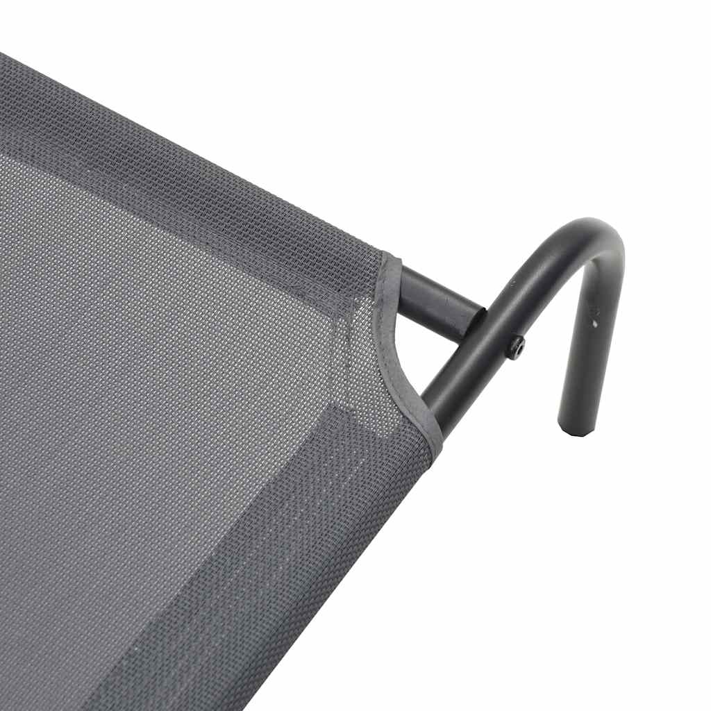 Povišeni krevet za pse sivi 150x90x20 cm tekstil i čelik