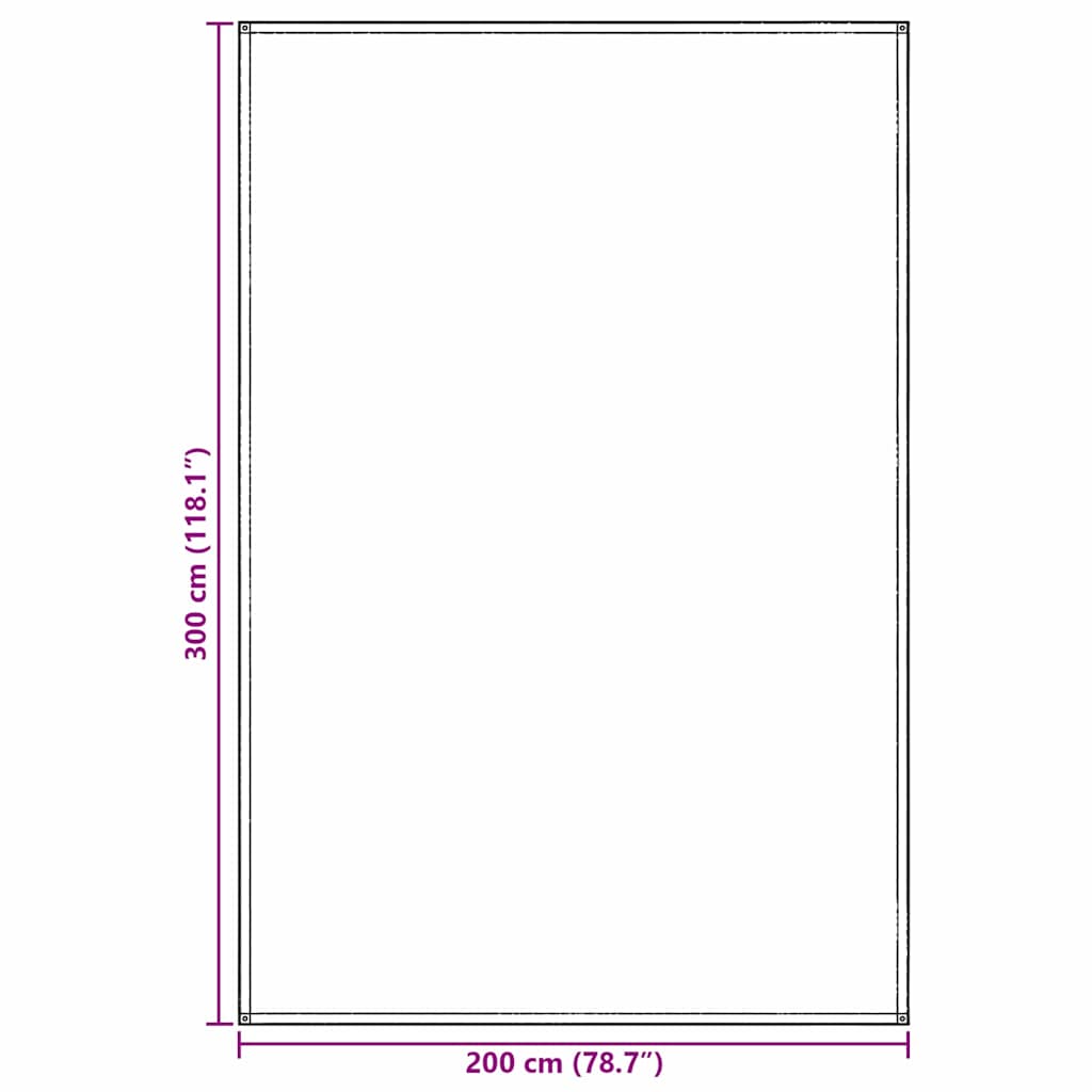 Teppi za šator Plava i siva 300 x 200 cm Polietilen