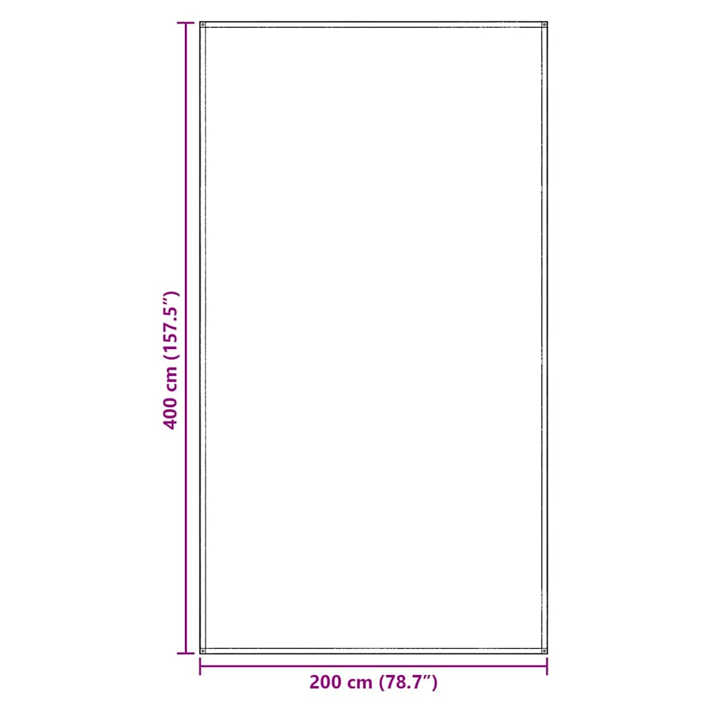 Teppi za šator Plava i siva 400 x 200 cm Polietilen