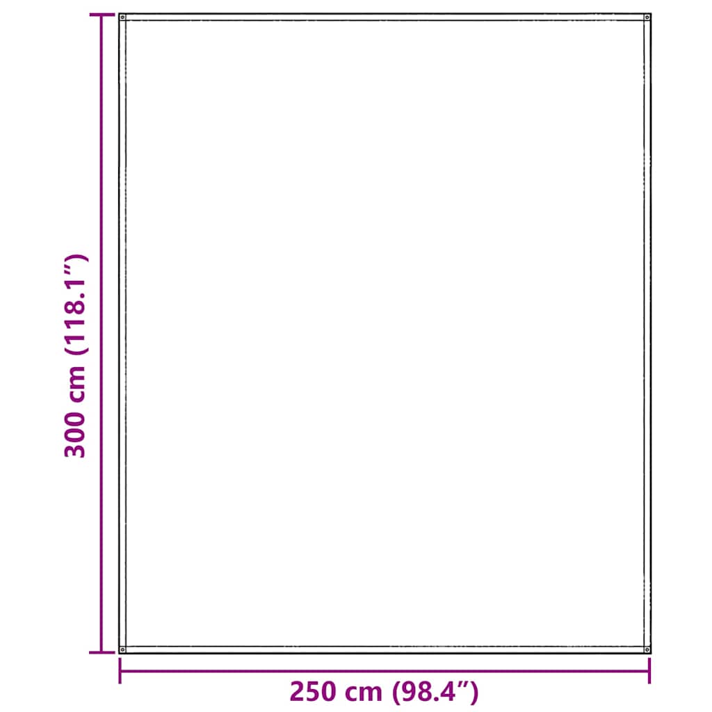 Teppi za šator Plava i siva 300 x 250 cm Polietilen