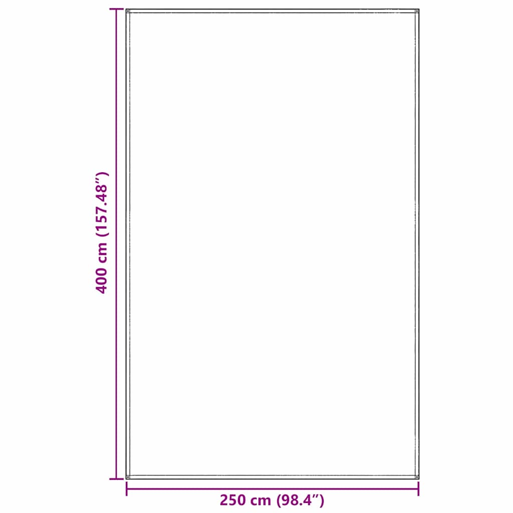 Teppi za šator Plava i siva 400 x 250 cm Polietilen
