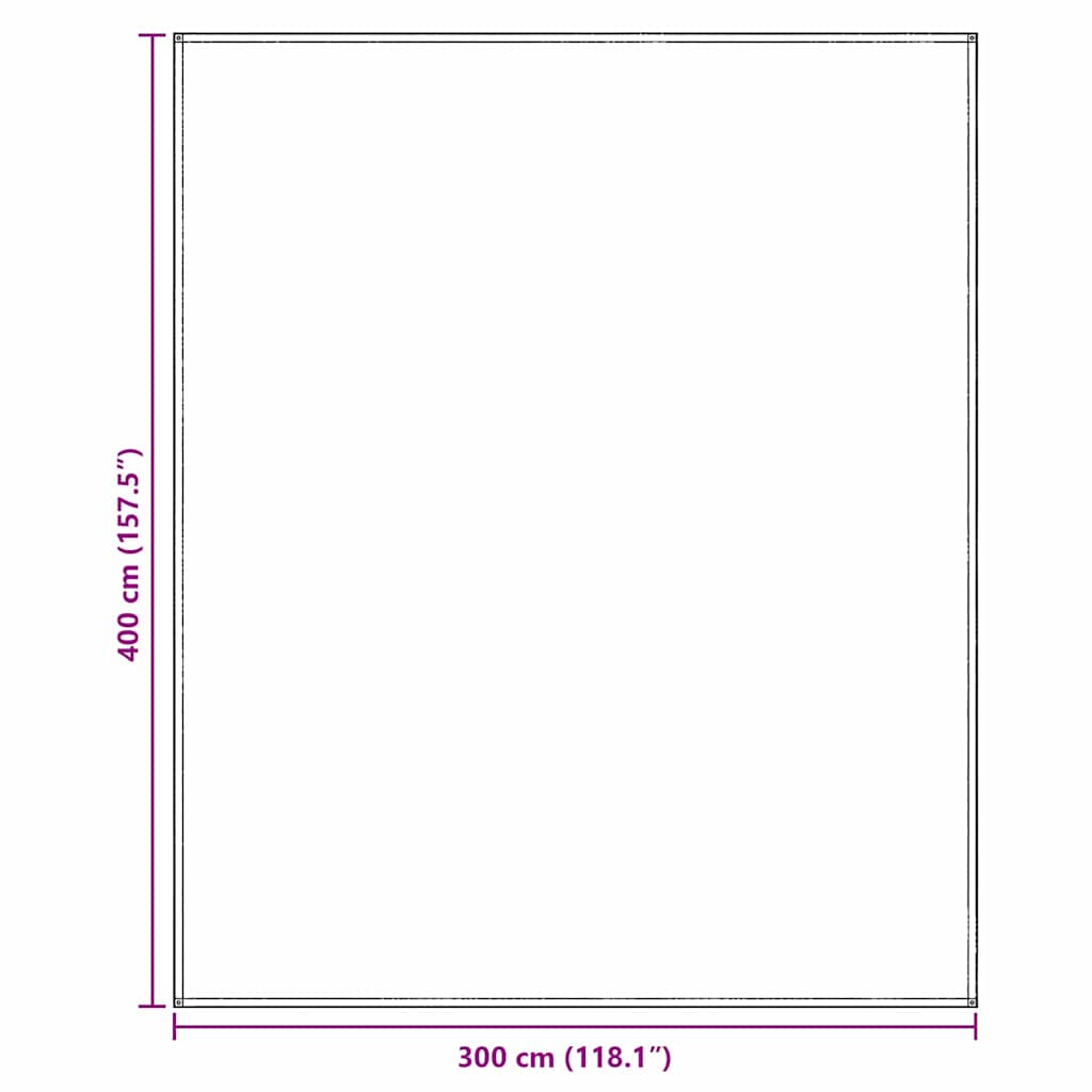 Teppi za šator Plava i siva 400 × 300 cm Polietilen