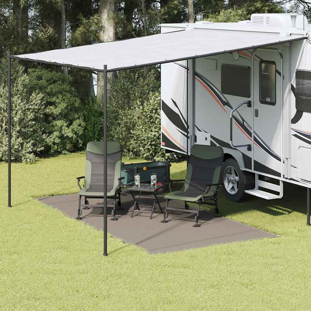 Teppi za šator Svijetlo siva 400 x 200 cm Polietilen