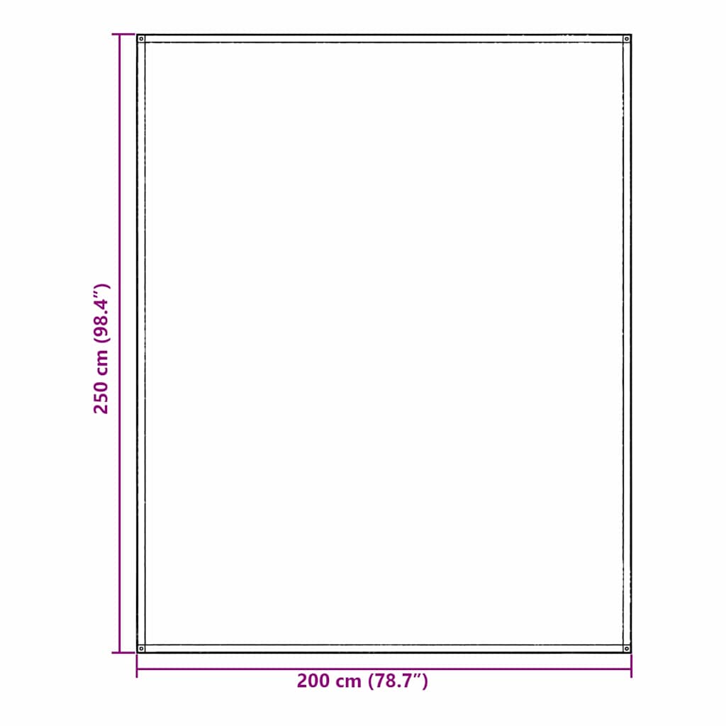 Teppi za šator Svijetlo siva 200 x 250 cm Polietilen