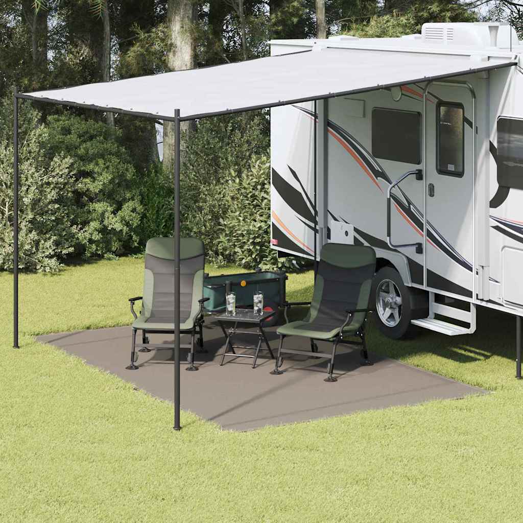 Teppi za šator Svijetlo siva 400 x 250 cm Polietilen