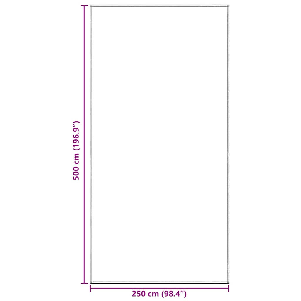 Teppi za šator Svijetlo siva 500 x 250 cm Polietilen
