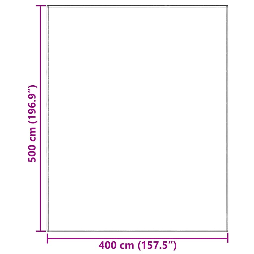 Teppi za šator Svijetlo siva 500 x 400 cm Polietilen